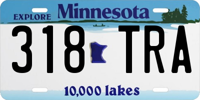 MN license plate 318TRA