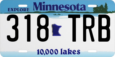 MN license plate 318TRB