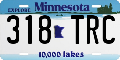 MN license plate 318TRC