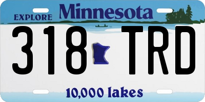 MN license plate 318TRD