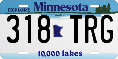MN license plate 318TRG