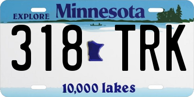 MN license plate 318TRK