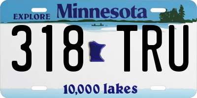 MN license plate 318TRU