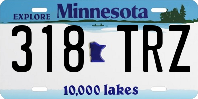 MN license plate 318TRZ