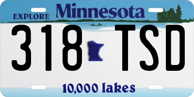 MN license plate 318TSD