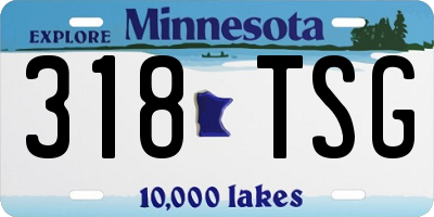 MN license plate 318TSG