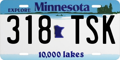 MN license plate 318TSK