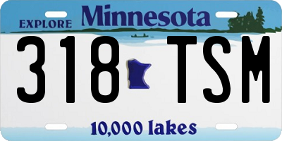 MN license plate 318TSM