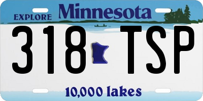 MN license plate 318TSP