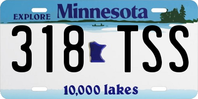 MN license plate 318TSS