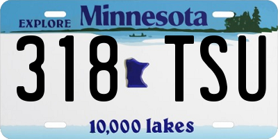 MN license plate 318TSU