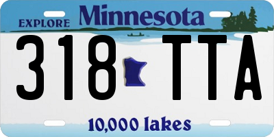 MN license plate 318TTA