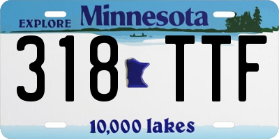 MN license plate 318TTF