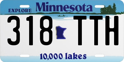MN license plate 318TTH