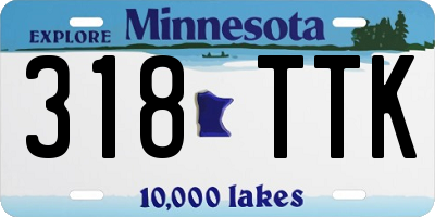 MN license plate 318TTK