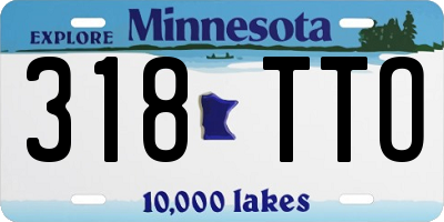 MN license plate 318TTO
