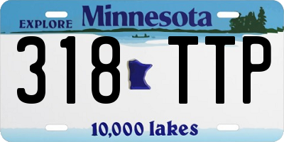 MN license plate 318TTP