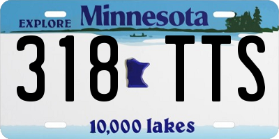 MN license plate 318TTS