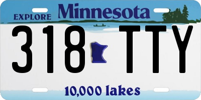 MN license plate 318TTY