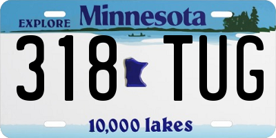 MN license plate 318TUG