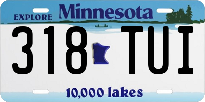 MN license plate 318TUI