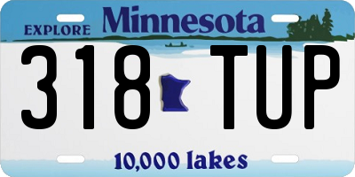 MN license plate 318TUP