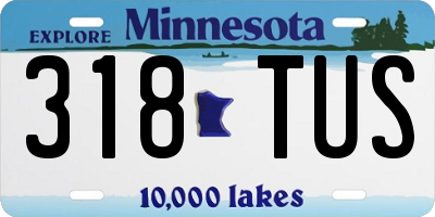 MN license plate 318TUS