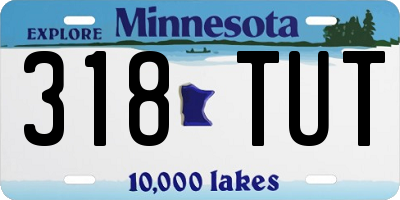 MN license plate 318TUT