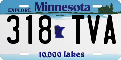 MN license plate 318TVA