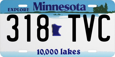 MN license plate 318TVC