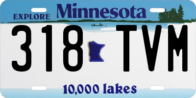 MN license plate 318TVM