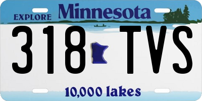 MN license plate 318TVS