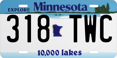 MN license plate 318TWC