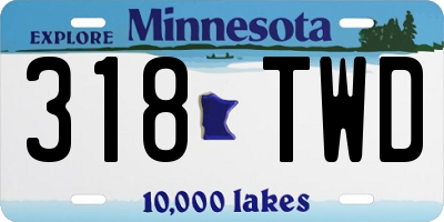 MN license plate 318TWD