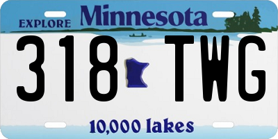 MN license plate 318TWG