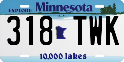 MN license plate 318TWK
