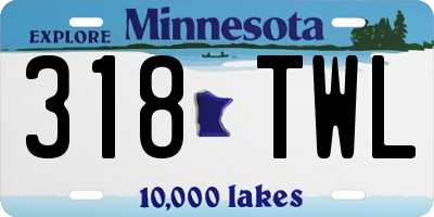 MN license plate 318TWL