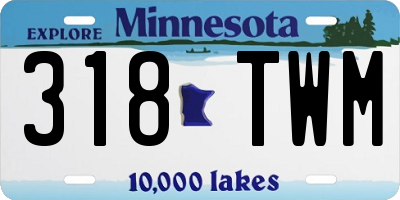 MN license plate 318TWM