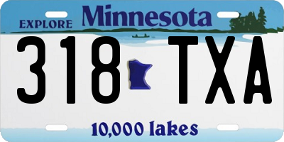 MN license plate 318TXA
