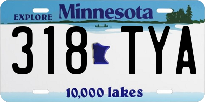 MN license plate 318TYA