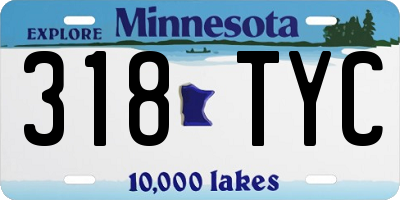 MN license plate 318TYC