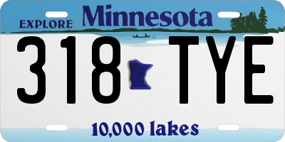 MN license plate 318TYE