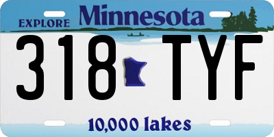 MN license plate 318TYF