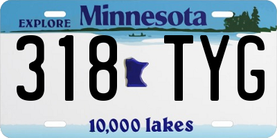 MN license plate 318TYG