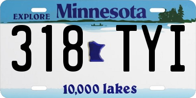 MN license plate 318TYI