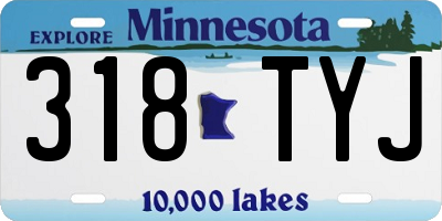MN license plate 318TYJ