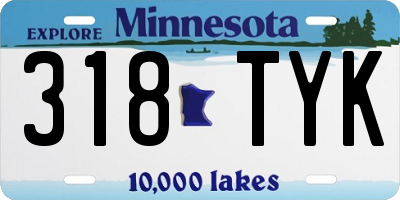 MN license plate 318TYK