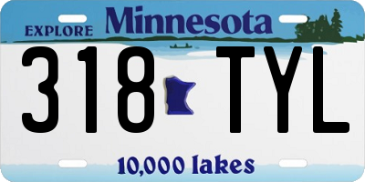 MN license plate 318TYL