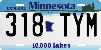 MN license plate 318TYM