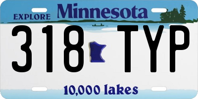MN license plate 318TYP